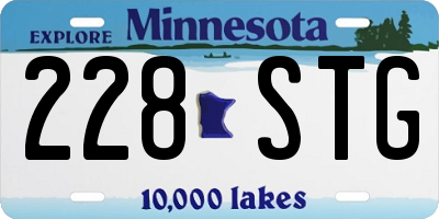 MN license plate 228STG