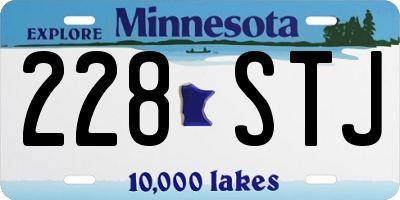 MN license plate 228STJ