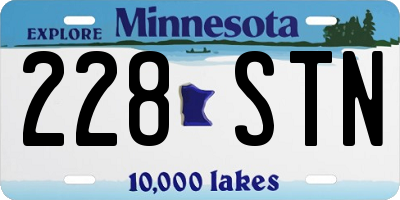 MN license plate 228STN