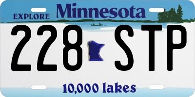 MN license plate 228STP