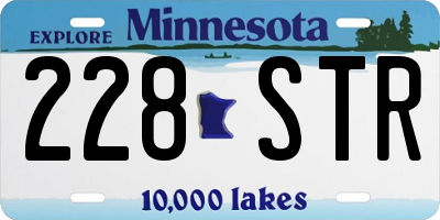 MN license plate 228STR