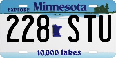 MN license plate 228STU