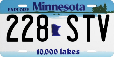 MN license plate 228STV