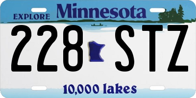 MN license plate 228STZ