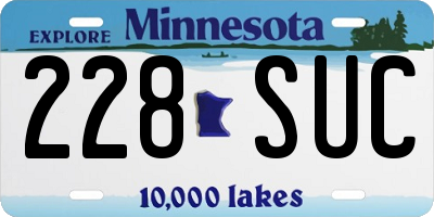 MN license plate 228SUC