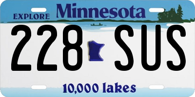MN license plate 228SUS
