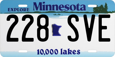 MN license plate 228SVE