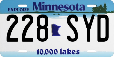 MN license plate 228SYD