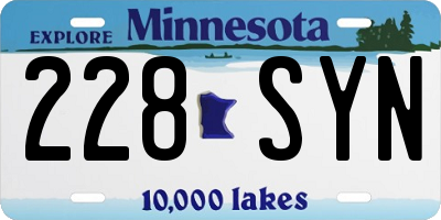 MN license plate 228SYN