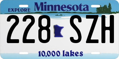 MN license plate 228SZH