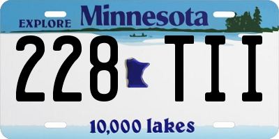 MN license plate 228TII