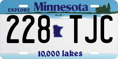 MN license plate 228TJC