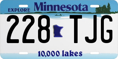 MN license plate 228TJG