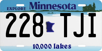 MN license plate 228TJI