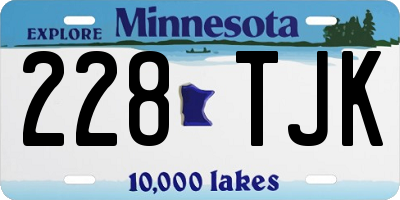 MN license plate 228TJK