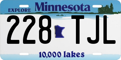 MN license plate 228TJL