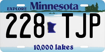 MN license plate 228TJP