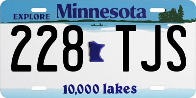 MN license plate 228TJS
