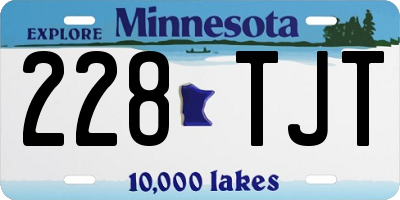 MN license plate 228TJT