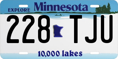 MN license plate 228TJU