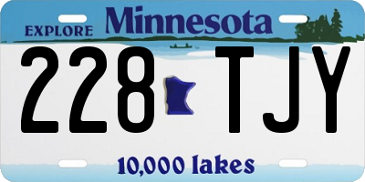 MN license plate 228TJY