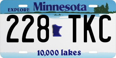 MN license plate 228TKC