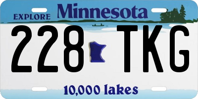 MN license plate 228TKG