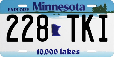 MN license plate 228TKI