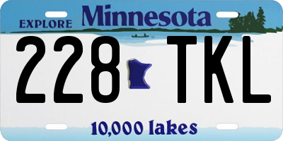 MN license plate 228TKL
