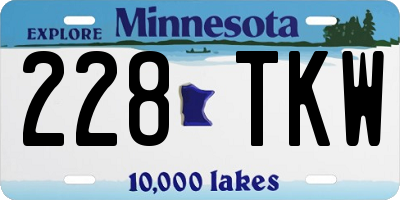 MN license plate 228TKW