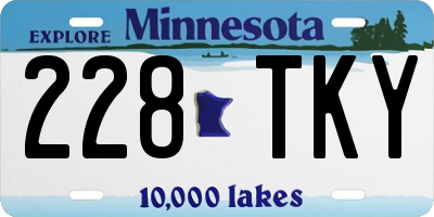 MN license plate 228TKY