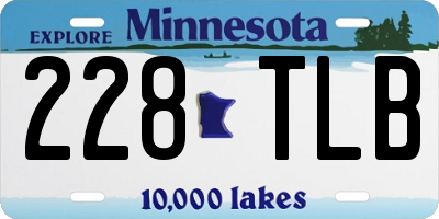 MN license plate 228TLB