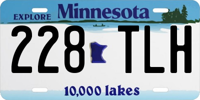 MN license plate 228TLH