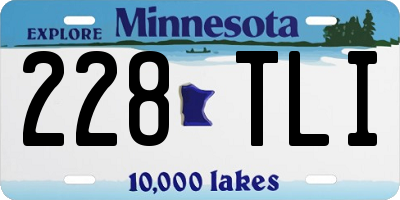 MN license plate 228TLI