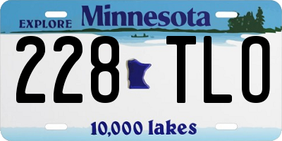 MN license plate 228TLO