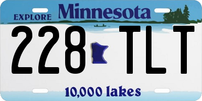 MN license plate 228TLT