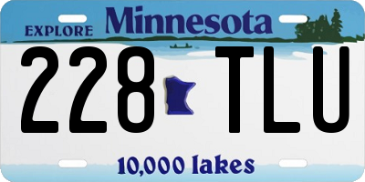 MN license plate 228TLU