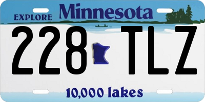 MN license plate 228TLZ