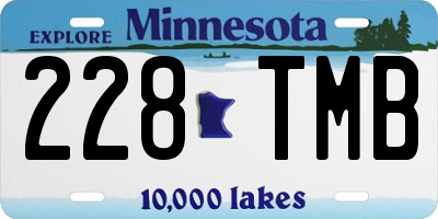 MN license plate 228TMB
