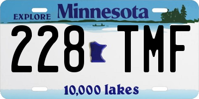 MN license plate 228TMF