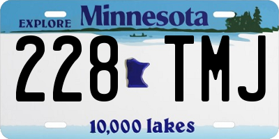 MN license plate 228TMJ