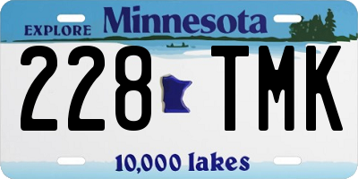 MN license plate 228TMK