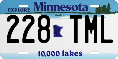 MN license plate 228TML
