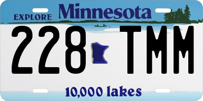 MN license plate 228TMM