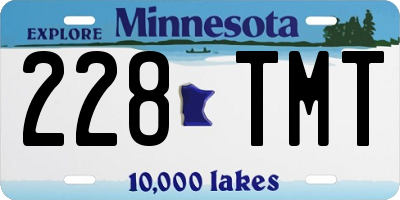 MN license plate 228TMT
