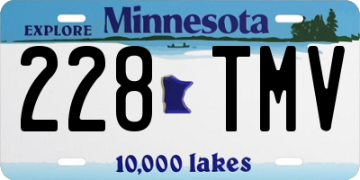 MN license plate 228TMV