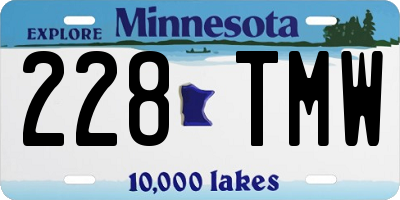 MN license plate 228TMW