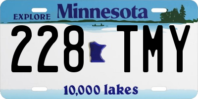 MN license plate 228TMY