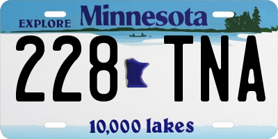 MN license plate 228TNA
