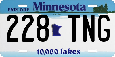 MN license plate 228TNG